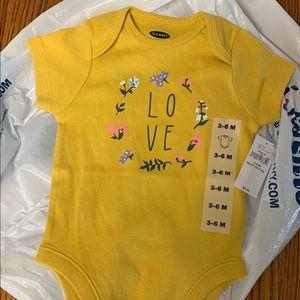 NWT 3-6 month old navy onesie